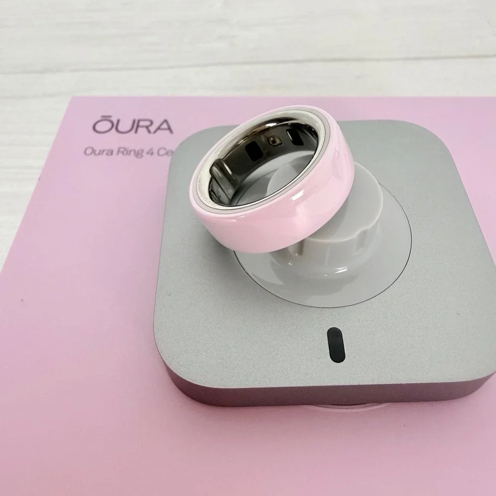 Oura Ring 4 Ceramic Smart Ring Size 7 Petal Pink Health Tracker Gen 4